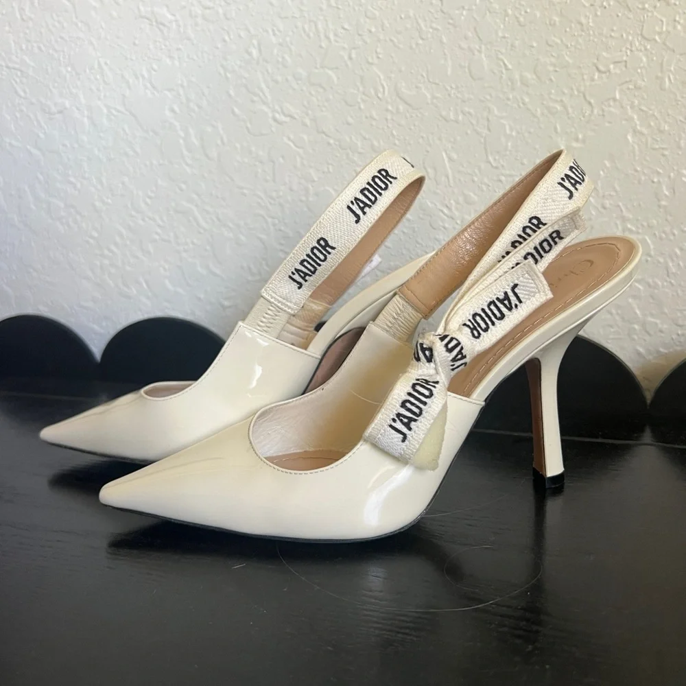 Christian Dior white slingback pump - Picture 1 of 8